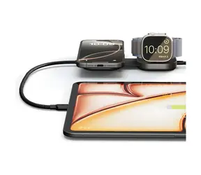 ZENS Pro 3 schwarz / Kabelloses Ladegerät / für iPhone und Apple Watch / Qi2 15 W / USB-C 140 W