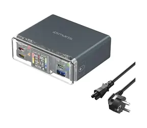 4smarts Lucid GaN DIY MODE 300W grau / Ladestation / 3x USB-C + 1x USB-A / TFT-Display