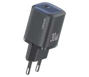 USAMS CC251 schwarz / Netzteil / GaN / 30 W / PD / 1x USB-C