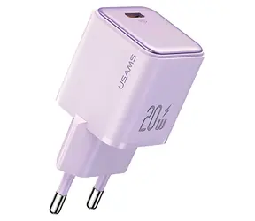USAMS US-CC183 lila / Ladegerät / USB-C / PD 20W / GaN-Chip