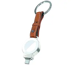 4smarts kabelloses Ladegerät für Apple Watch, silber / Ladegerät / kabellos Qi / USB-C / MagSafe