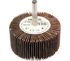 YATO Radial-Lamellenscheibe 60x30 P-80 / Schleifscheibe / Schaftdurchmesser 6 mm