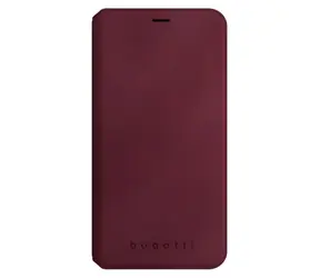 Bugatti BookCover Paris Himbeere / Hülle / Apple iPhone X/Xs / Echtleder