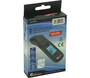 Compass Alkoholtester MICRO / Digitaler Tester / Atemtest / Messbereich 0-1,9 ‰ / USB-C-Ladefunktion