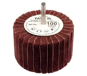 YATO Radial-Lamellenscheibe 80x50 / Schleifscheibe / Körnung 100 / Schaftdurchmesser 6 mm