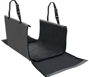 Compass Schutzdecke für Hunde im Auto, 58 x 52 cm / Schutzdecke / Sitzkissenclips / Seitlicher Reißverschluss mit Karabinerhaken