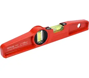 YATO Trapezwasserwaage / Länge 250 mm / 2 Libellen / Magnetisch / Stoßfest
