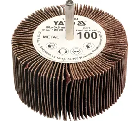 YATO Radial-Lamellenscheibe 80x40 mm P-80 / Schleifscheibe / Schaftdurchmesser 6 mm