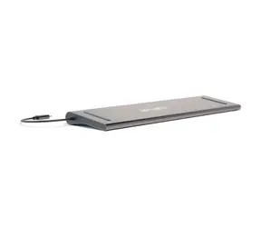 4smarts HUB 11-in-1 grau / USB-C-Hub mit Standfuß / 11 Anschlüsse / USB-C PD 100W / HDMI 4K / RJ-45 / DeX-Modus