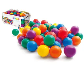 INTEX 49602 Bälle für Pools und Spielplätze / 100 Stück / Durchmesser 6,5 cm / 6 Farben