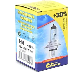 Compass H4 Blitz +30% / Autolampe / 12V / 60/55W / P43t