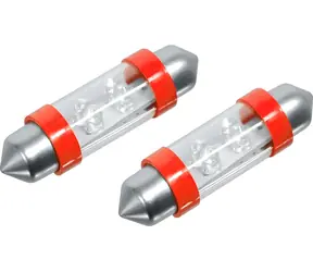 Compass -LED-Lampe SV8.5, 38 mm, rot, 2 Stück / Autolampe / 4X LED / 12 V
