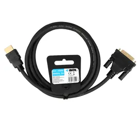 HDMI-DVI-Kabel schwarz / Kabel / 2 m / Full HD 1080p / MM-Anschlüsse