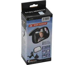 Compass Kinderauto-Spiegel 90x60 mm / Spiegel / sphärisch / mit Clip und Saugnapf