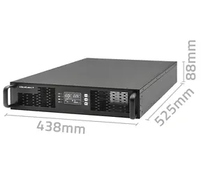 Online-Rack-USV 1000 VA/1000 W mit LCD-Display / USV-Notstromversorgung / Rack / PF 1.0