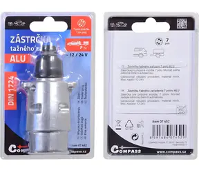 Compass Anhängerkupplungsstecker 7-polig ALU / Stecker / Aluminium / 7-polig