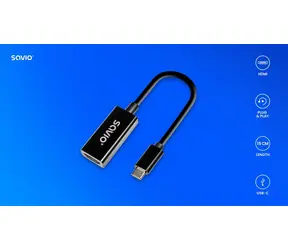 USB-C (M) - HDMI (F) AK-79 / Adapter / 4K 30Hz / Kunststoff