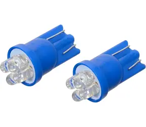 Compass -LED-Lampe T10, 4 LEDs, blau / Autolampe / 12 V / 2 Stück