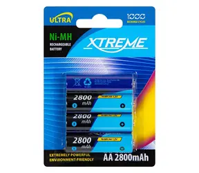 Xtreme AA 2800mAh 4 Stück / Wiederaufladbarer Akku / Ni-MH / 1,2 V