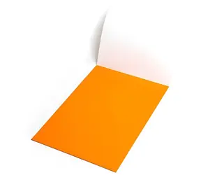 SYMBIO Elektrostatische Flipchartfolie 500x700 mm orange / Flipchartfolie / 25 Stück