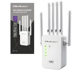 WLAN-Signalverstärker AC1200 / Repeater / Zugangspunkt / 6 Antennen / 2x RJ45 / 128 MB