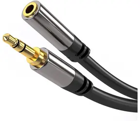 PremiumCord HQ 3,5-mm-Klinkenstecker - 3,5-mm-Klinkenstecker (Stecker/Buchse), 3M / Verlängerungskabel / Stereo / geschirmt / vergoldete Stecker