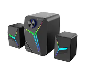 Meetion SP2111 schwarz / Lautsprechersystem / 2.1 / Bluetooth / RGB-Hintergrundbeleuchtung / 15 W