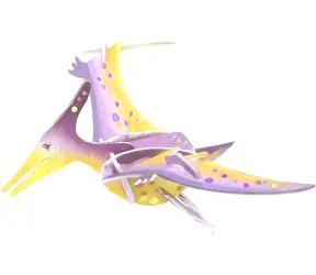 ARTLOVER 3D-Puzzle Pterosaurus / Sperrholz / Mit Malbüchern und Aufklebern