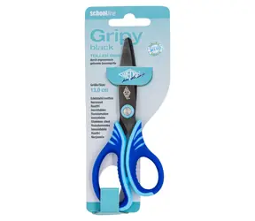 WEDO Gripy Black / Schere / 13 cm / runde Spitze / schwarz