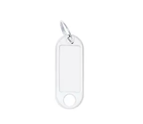 WEDO Schlüsselanhänger mit Ring, 18 mm, weiß / Schlüsselring / 10 Stück