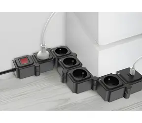 TB Touch Energy modulare Steckdosenleiste 1,5 m / Verlängerungskabel / 7 Steckdosen / USB-A + USB-C QC/PD