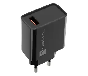 Natec Ribera schwarz / Ladegerät / 1x USB-A / 18 W / PD 3.0