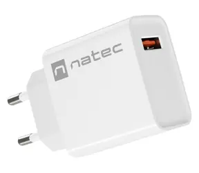 Natec Ribera weiß / Ladegerät / 1x USB-A / 18W / QC 3.0