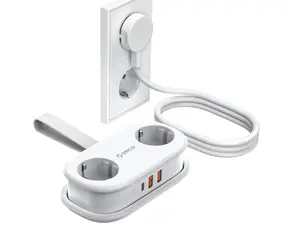 Orico AP3 weiß / Erweiterungspanel / 2x Netzanschluss + 2x USB-A + 1x USB-C / GaN 20W