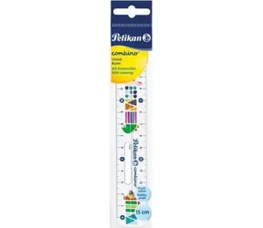 Pelikan Combino / Lineal / unzerbrechlich / 15 cm