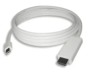 PremiumCord Mini DisplayPort 1.2 - HDMI 2.0 Kabel, weiß / Kabel / 4K 60Hz / Stecker/Stecker / 2 m