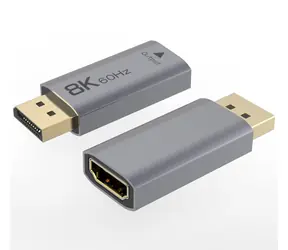 PremiumCord DisplayPort-HDMI Stecker-Buchse Adapter / Adapter / 8K/60 Hz, 4K/144 Hz / vergoldete Anschlüsse