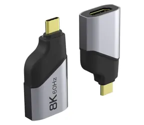 PremiumCord USB-C-zu-HDMI-Adapter, grau / Reduzierung / 8K 60Hz / 4K 144Hz