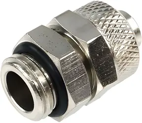 Anschluss G1/4 auf 10/8 mm, glänzend silber / Wasserkühlungsanschluss / Gerade