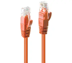 Lindy Cat6 orange / Patchkabel / U/UTP / RJ-45 / 0,5 m