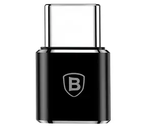 Baseus Adapter microUSB-USB-C schwarz / Adapter / Schnellladefunktion 2A / Datenübertragung 480 Mbit/s / Aluminiumgehäuse