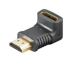 OEM HDMI A(M)-A(F)-Adapter, nach unten abgewinkelt / Adapter / vergoldete Anschlüsse