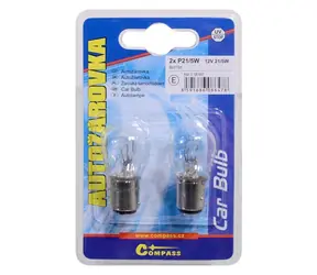 Compass P21/5W 12V 21/5W BAY15d / Autolampe / Blisterverpackung, 2 Stück