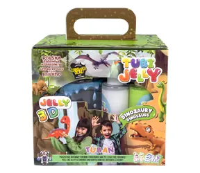 Tuban Tubi Jelly Kreativset mit Aquarium XL Dinosauriern / 3D-Gelfiguren / 6 farbige Gele / Spielzeug des Jahres 2021