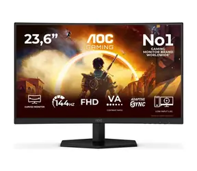 23,6" AOC Gaming C24G42FE, schwarz / Monitor / VA / Full HD / 180 Hz / 0,5 ms / HDMI + DP / VESA