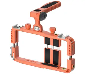 4smarts Video-Rig mit Funkauslöser, orange / Handyhalterung / Funkauslöser / Handybreite 58-85 mm