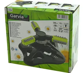 Garvia Rundgartenregner / Regner / 200 m / 9-15 Düsen / Klickadapter