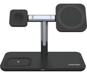 Unitek Magnetisches kabelloses Ladegerät 3-in-1 / Ladegerät / Qi / 15W / iPhone, Apple Watch, Kopfhörer