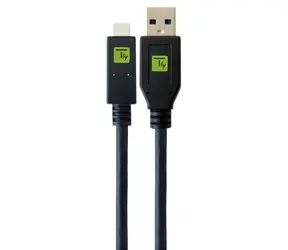 Techly USB-A-auf-USB-C-Kabel, 2 m, schwarz, USB 3.2 Gen 1, 5 Gbit/s, Schnellladefunktion