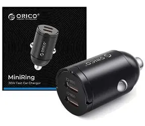 Orico MR-30-2C-BK-EP schwarz / Kfz-Ladegerät / 2x USB-C / 30 W
